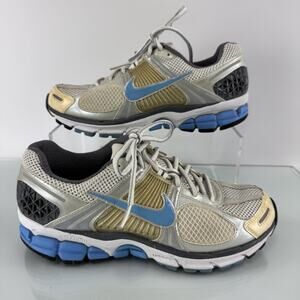 Nike Zoom Vomero 5 Women Size 8.5 White Silver Gray Blue Running Shoes Sneakers